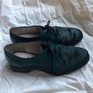 🌟Clark Leather/Fur Oxford🌟